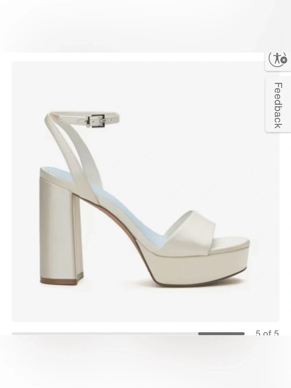 Vince Camuto Ivory Platform Heel- Size 8.5 NWT